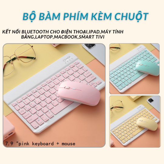 Combo Phím Chuột Mini Bluetooth